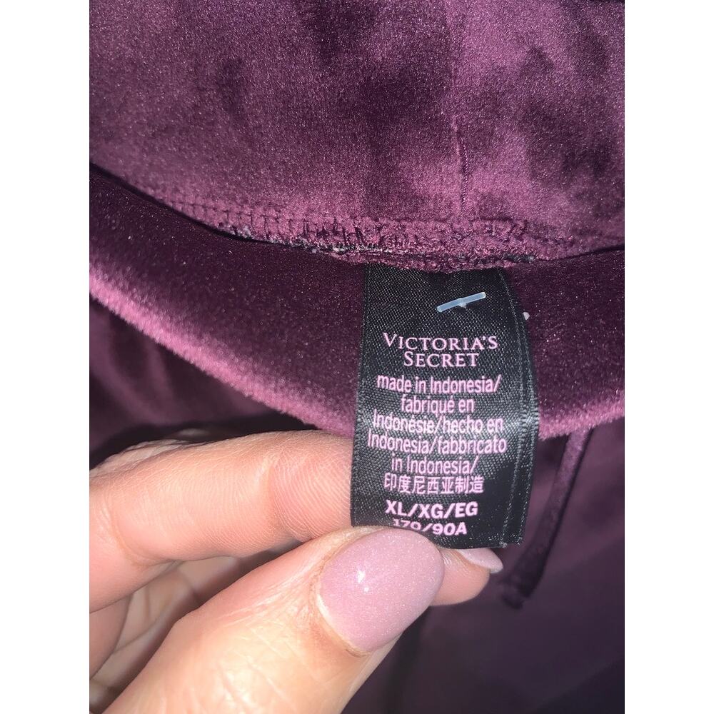 Victoria's Secret Women's XL Purple Velour Jogger Pants Casual - Picture 4 of 8